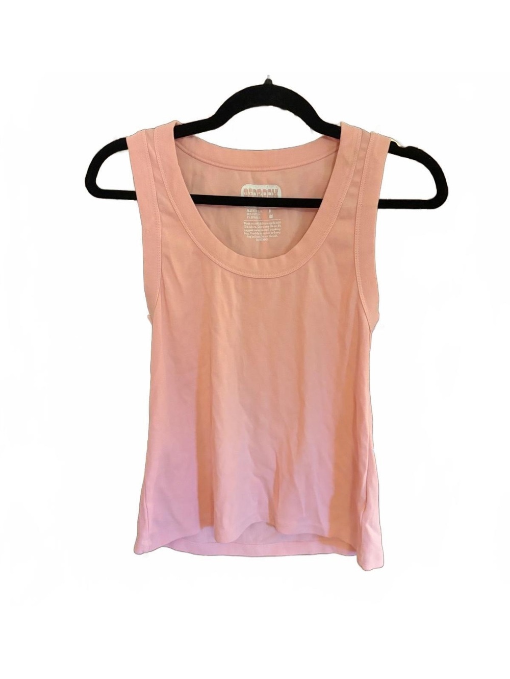 Bedroom by Big Bud Press Pink Cotton Spandex Tank Top Large